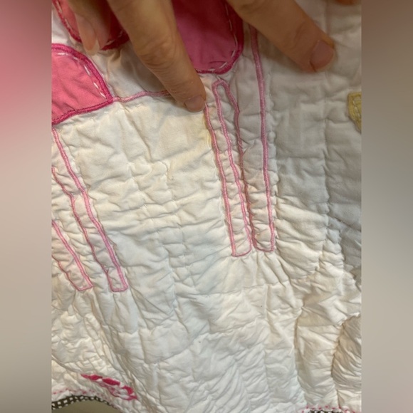 Pottery Barn Kids Giraffe Quilt Pink and Brown - Picture 3 of 8